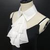 Fashion Detachable Shirt Collar Accessory Victorian Layered Ruffled Front Lapel False Collar Blouse Top for Women Favor