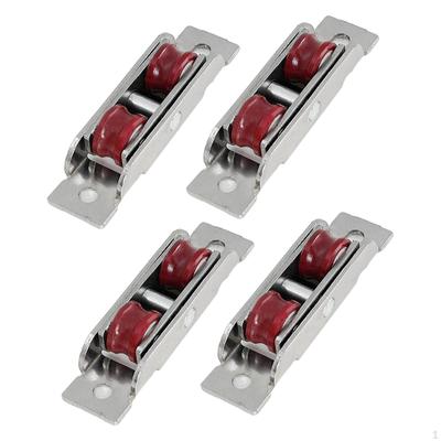 4 יחידות גלגלת Push Pull חלון מפלדת אל חלד רולר ניילון לחדר שינה