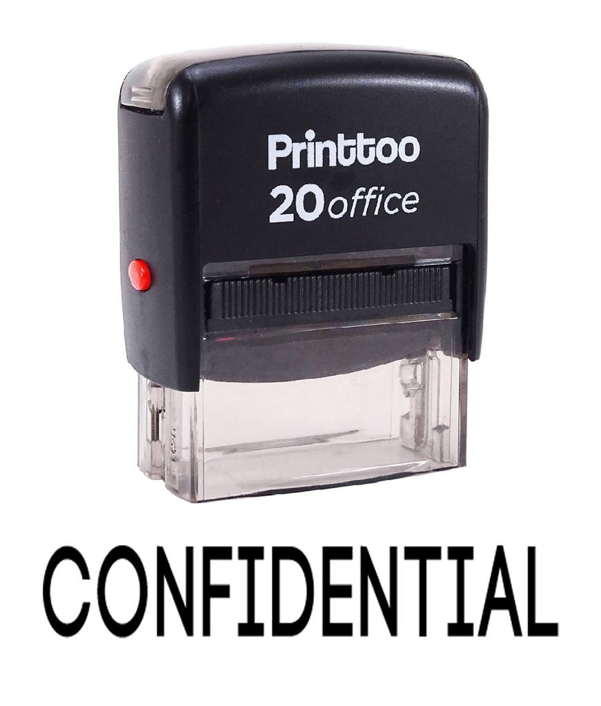Printtoo Rubber Stamp Office Stationary CONFIDENTIAL Self Inking Custom