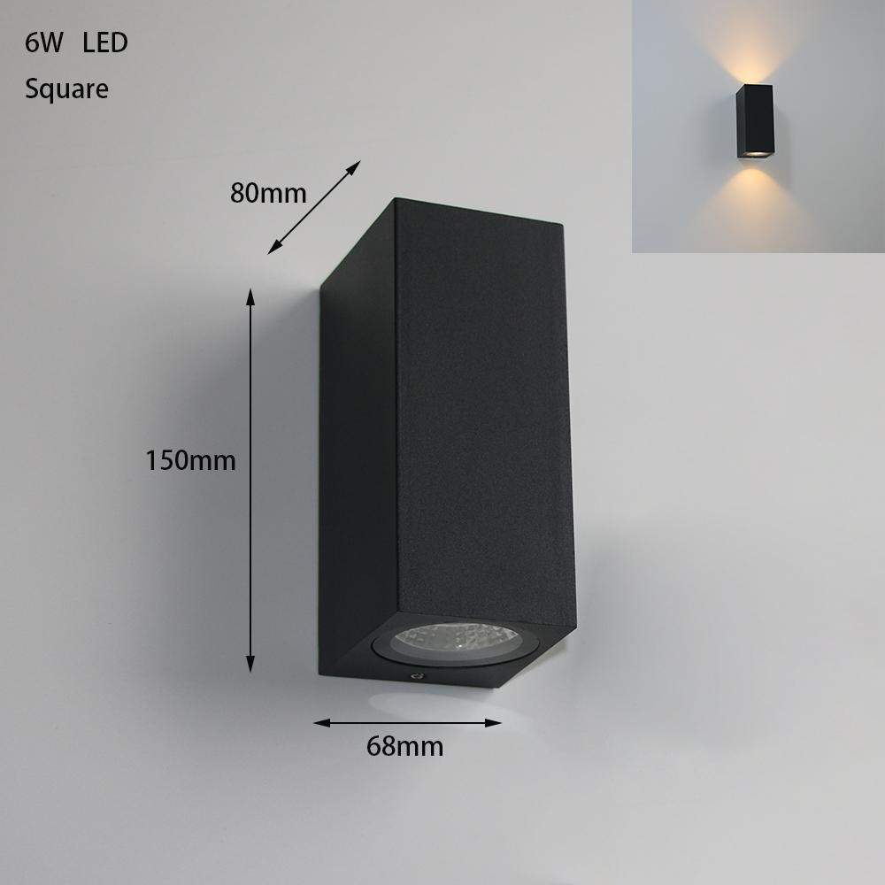 Modern LED Outdoor Waterproof Wall Lamp Up and Down Light Home Lighting Porch Garden Aluminum Wall Light Aisle Corridor Sconce