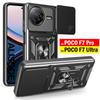 Funda for Xiaomi POCO F7 Ultra F7 Pro Case Slide Camera Protection Ring Stand Shockproof Back Cover for POCO F7 Pro Capa Funda