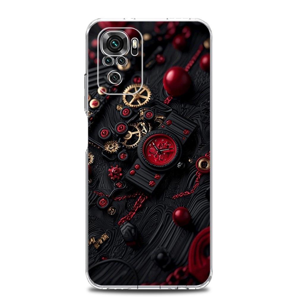 

Transparent Phone Case for Redmi 14C 13C 12C Note 14 13 12 11 K50 K40 Plus Pro 45G Soft TPU Cover Shell Mechanical Gear Pattern for Redmi 14C