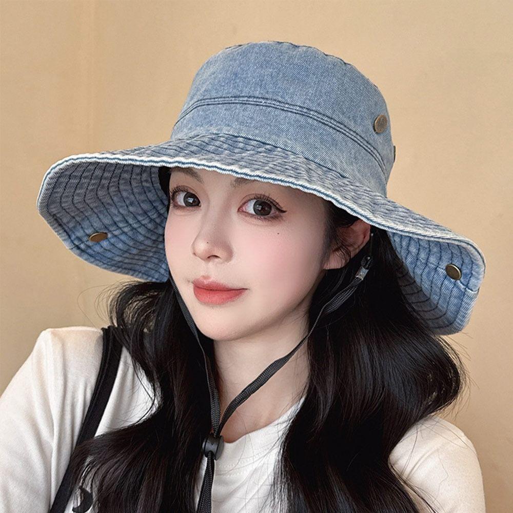 Anti-UV Mountaineering Caps Western Cowboy Panama Hat Portable Summer Bucket Hat  Camping Hiking
