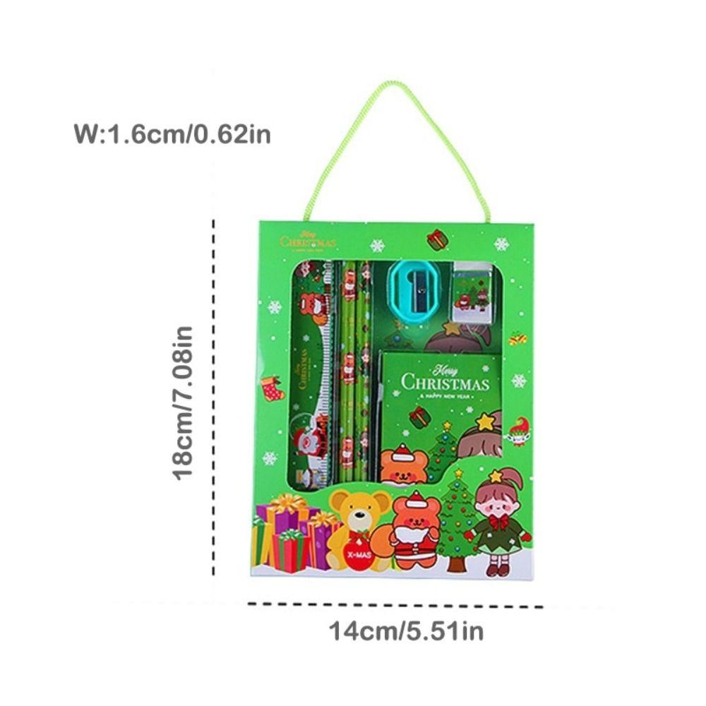 Leave No Mark Christmas Stationery Set Less Rubber Debris Eraser Ruler  Gifts For Kids