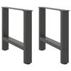 VidaXL Coffee Table Legs Anthracite 2 Pieces 60 X (42-43) Cm Steel 4013286