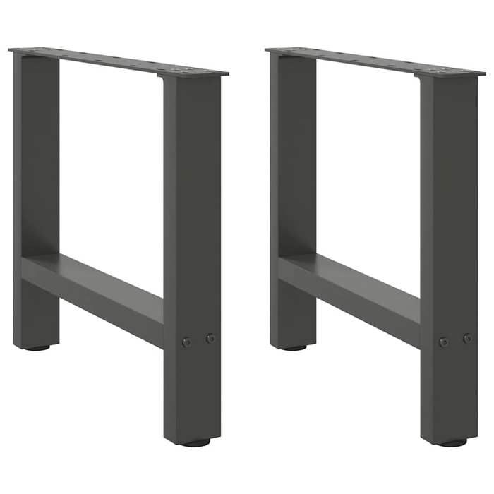 VidaXL Coffee Table Legs Anthracite 2 Pieces 60 X (42-43) Cm Steel 4013286