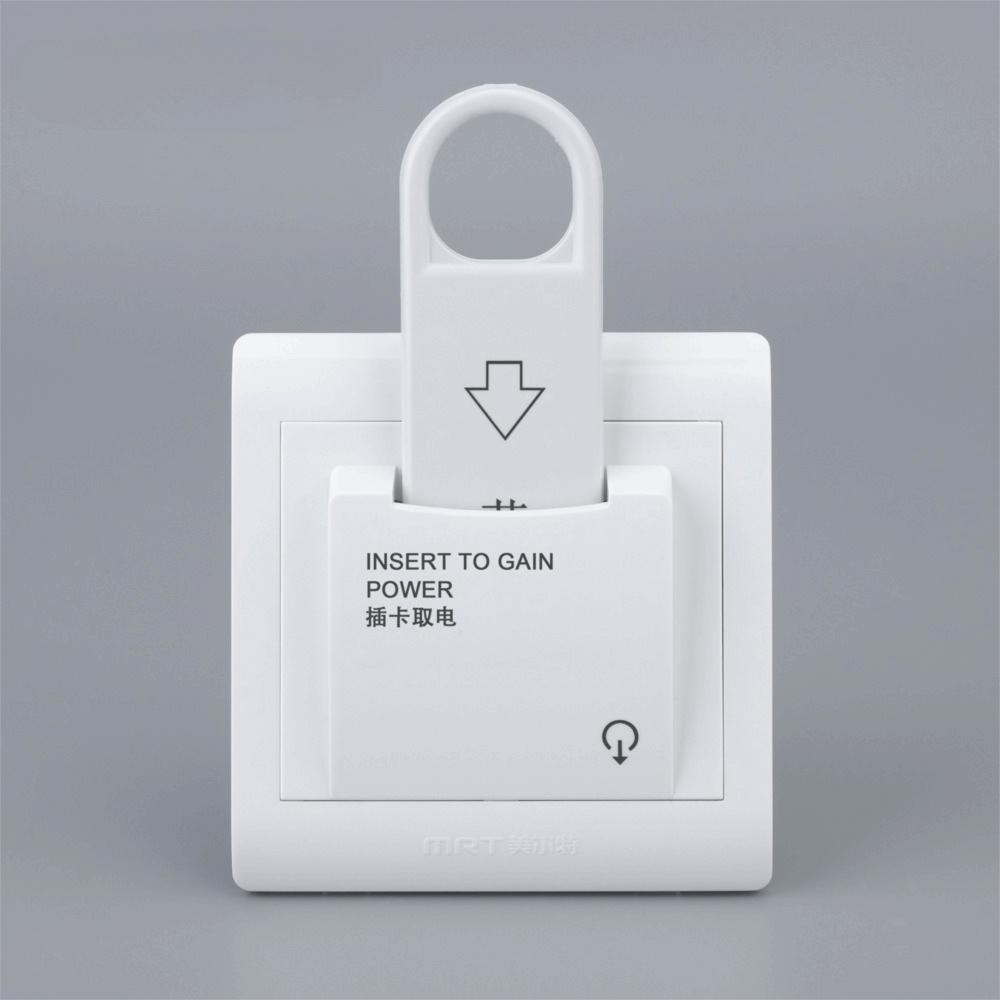 Interruttore Bianco a Risparmio Energetico 40A Interruttore a Chiave Inseribile Interruttore Intelligente a Scheda per Hotel Sistema di Controllo Accessi