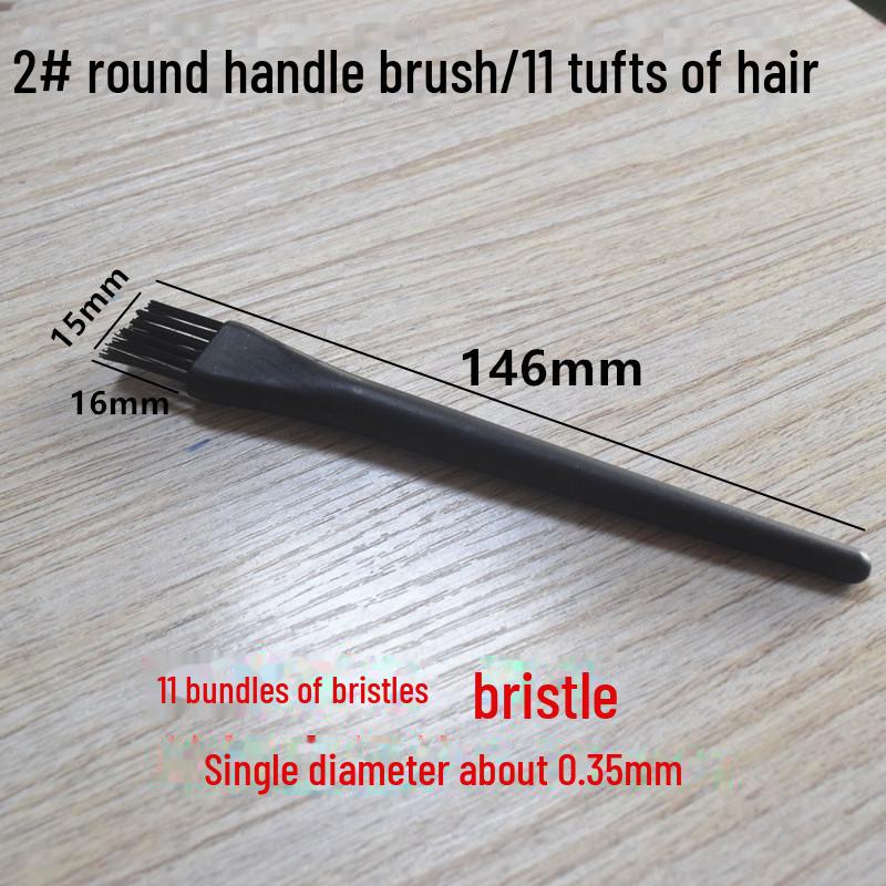 Ensemble de brosses antistatiques pour nettoyer téléphone, ordinateur, poussière de clavier et cartes PCB avec manche rond coudé