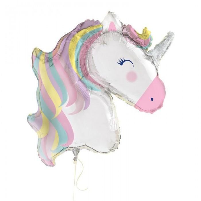 Unique Party Balão Foil Unicórnio One Size preto