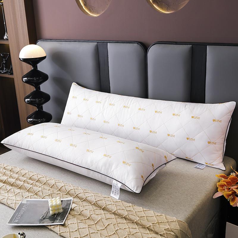 New Pillow Core Embroidery LOVE Love Double Long Pillow Couple Couples Extended Pillow Core