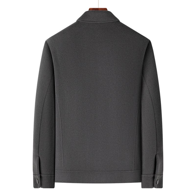 Men's New Double-sided Woolen Jacket Autumn and Winter Short Lapel Tooling Jacket