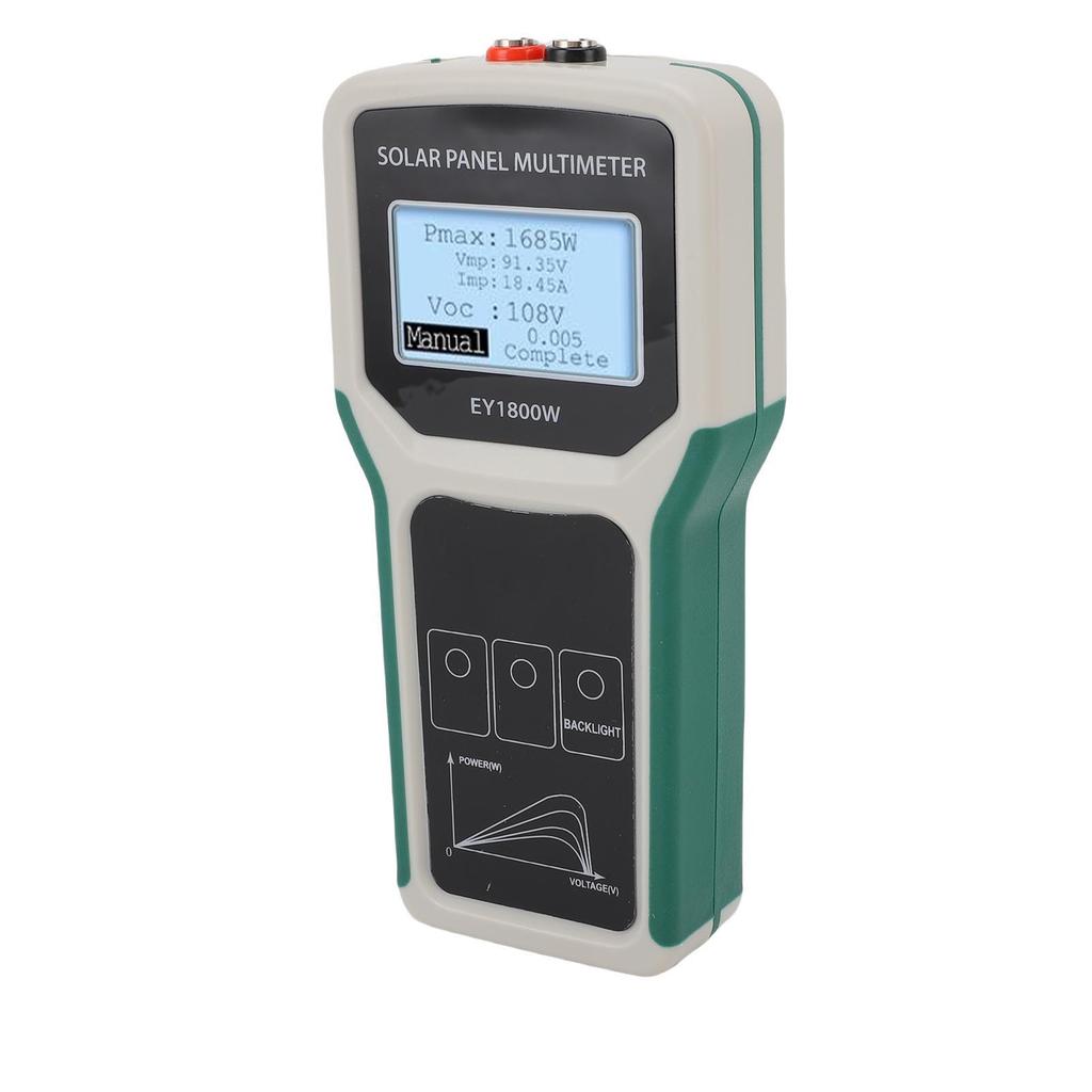 Solar Panel Tester Photovoltaic Multimeter EY1800W 20 120V with Backlight MPPT Solar Panel Power Meter Open Circuit