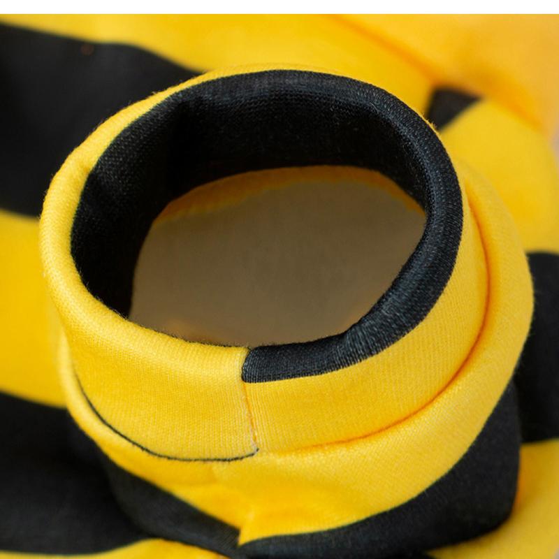 Autumn Winter Cat Hoodies with D-Ring Soft Cute Bee Cosplay Pet Sweater for Small Medium Dogs Cats Warm Puppy Kitten Coat Pet Costume
