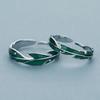 2x Green Plantain Open Rings for Women Men Gifts Vintage Leaves Finger Ring
