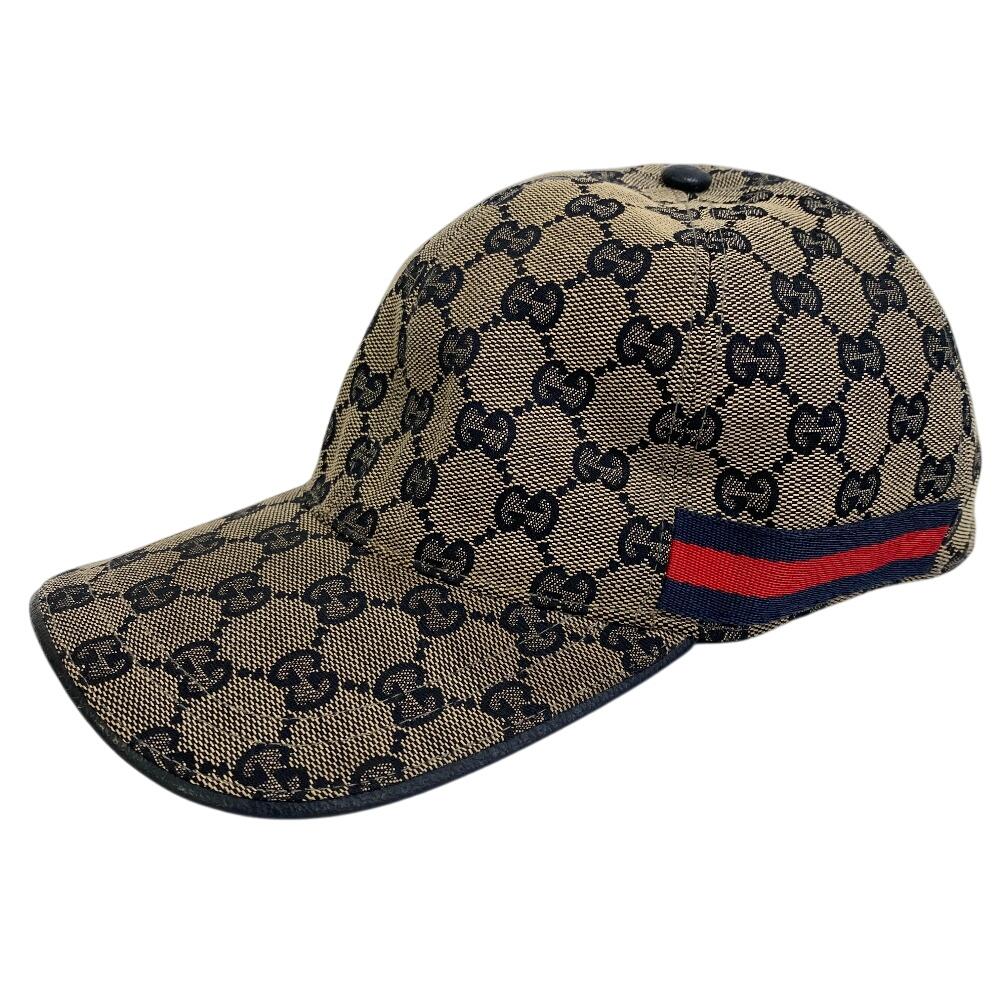 

GUCCI 696845 Hat Shelly GG canvas GG canvas cap Navy GG canvas unisex Used