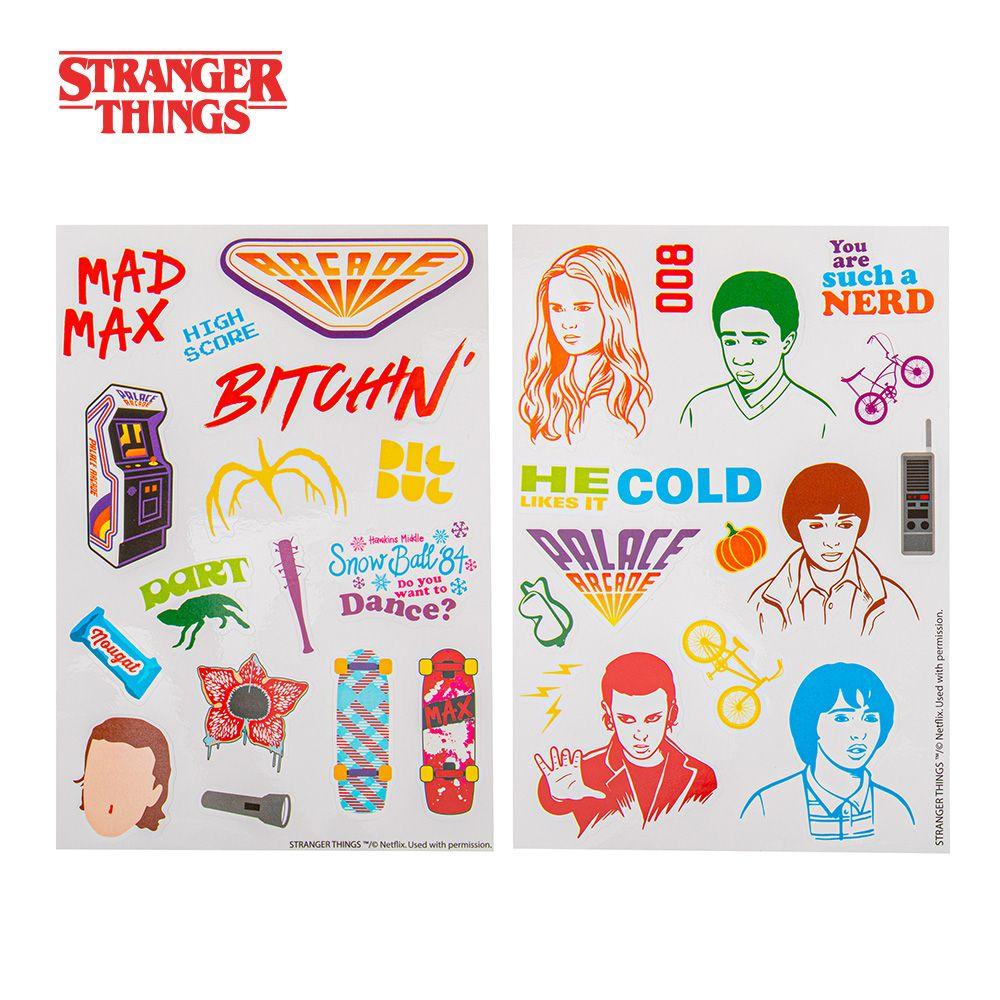 

Stranger Things Officially Licensed Stickers Set Decals Scrapbook Cute Laptop Water Bottle Birthday Gift DIY 1Set for Kid Friendly Entertaining Fun