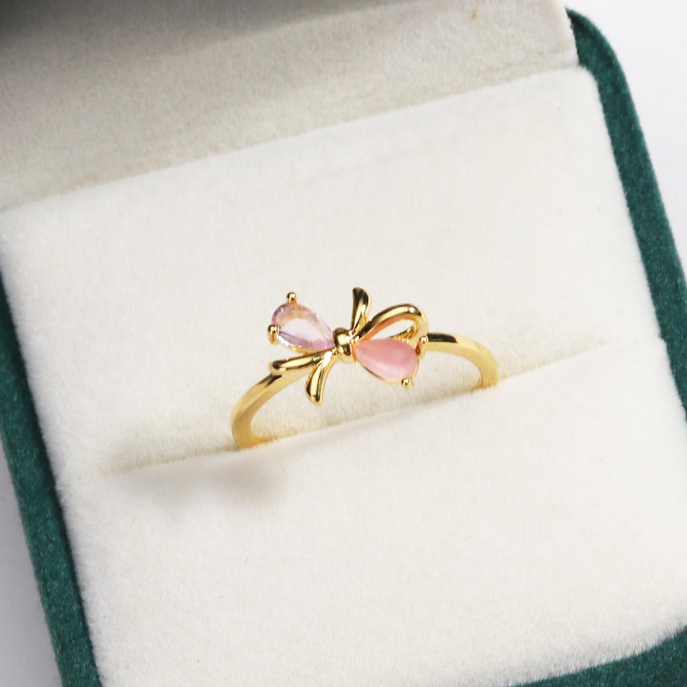New Cute Colorful Zircon Flower Ring For Women Girl Fashion Vintage Zircon Adjustable Rings Jewelry Gift