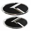 2 piezas Para K5 Emblema de Maletero de Coche Pegatina 3D Logo K Parrilla Delantera Insignia Trasera 2011-2013 Optima Forte 2009-2014