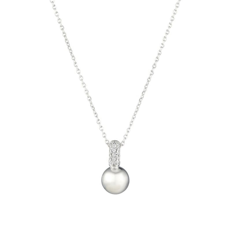 JYDDM 925 Circle Ball One-Point Necklace