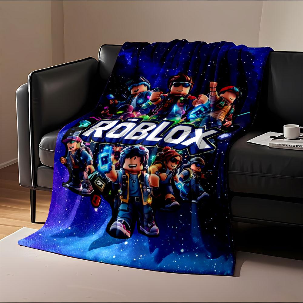 Group of Vibrant Cartoon Avatars with Sci-fi Items In a Cosmic Backdrop. for All Seasons Blanket Lunch Break Throw Gift