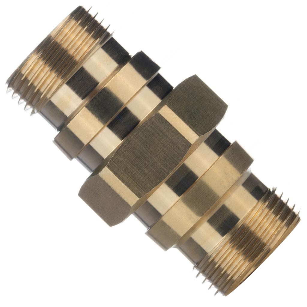 TR22M-TR22M DualConnect Adapter - Easy!Lock HD HDS Straight Brass Connector