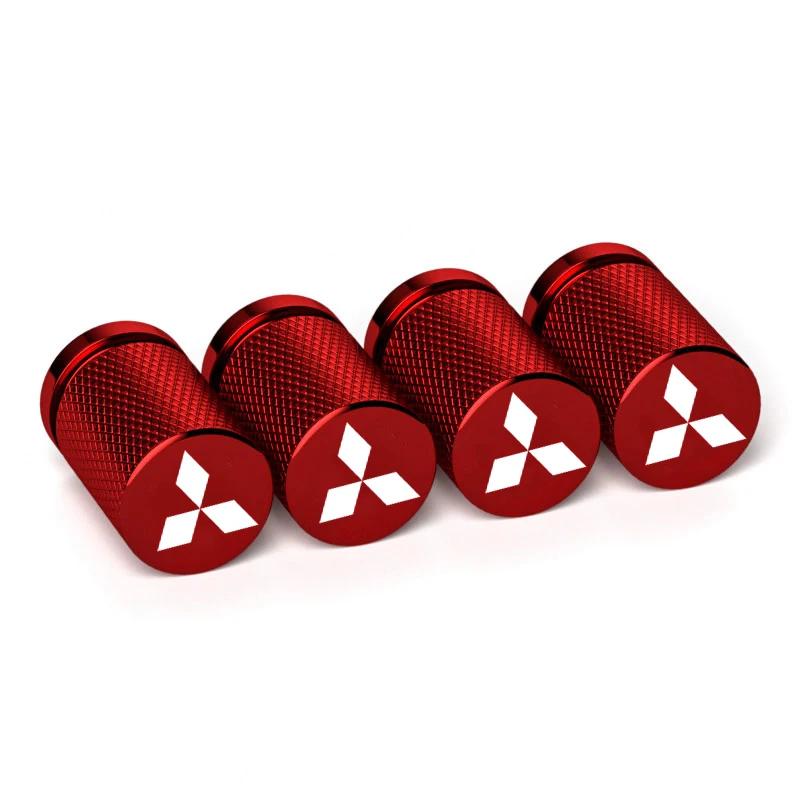 4PCS Wheel Decoration Cover for Mitsubishi Outlander Eclipse Delica Ralliart Lancer ASX Colt Pajero Colt Car Stem Valve Caps