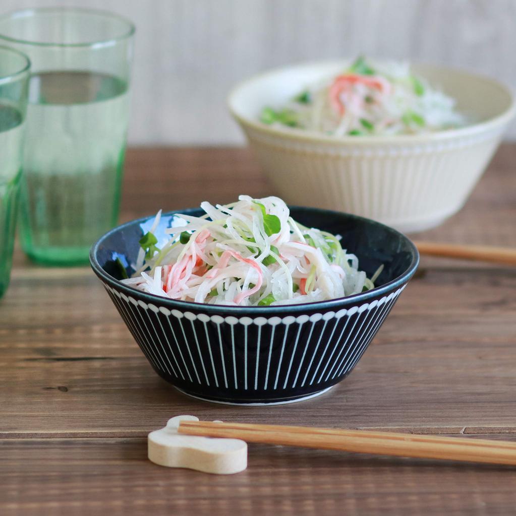 Minoru Pottery Mino Ware Albee 130 Pack Miska 2 barev Set (Námořnická béžová)