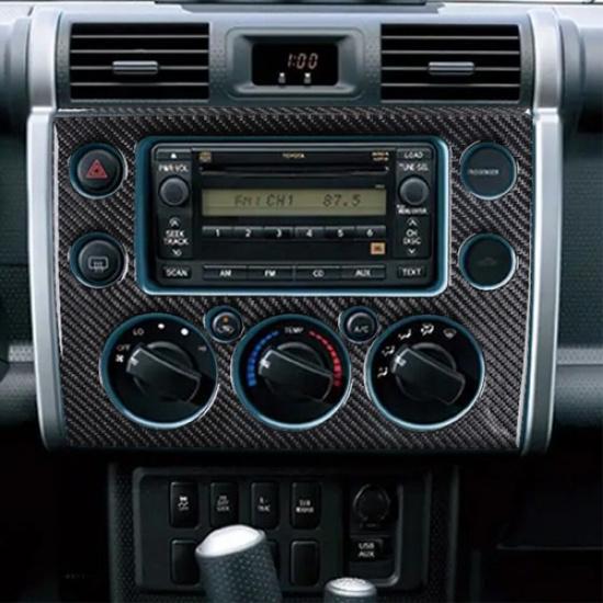 Carbon Fiber Interior Climate Console Cover Trim For Toyota FJ Cruiser 2007-14