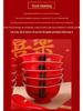 Red Double Happiness Ceramic Tableware Set: Wedding Bowl, Spoon, and Chopsticks Gift