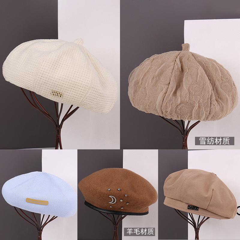 Spring face small beret children big head circumference versatile painter hat leisure student newsboy hat