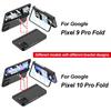 Magnetic Hinge Plain Leather Case for Google Pixel 10 9 Pro Fold Outer Screen Glass Stand Armor Cover for Pixel 10 Pro Fold Case