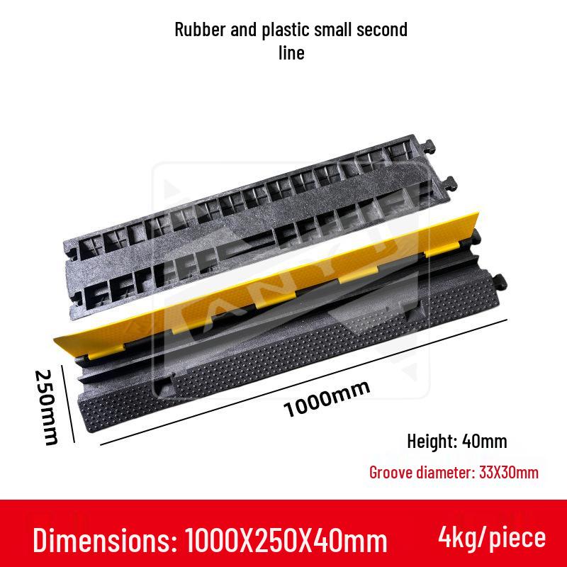 Cable Protection Raceway: Rubber & Plastic Speed Bump for Roads, Construction, and Indoor/Outdoor Use