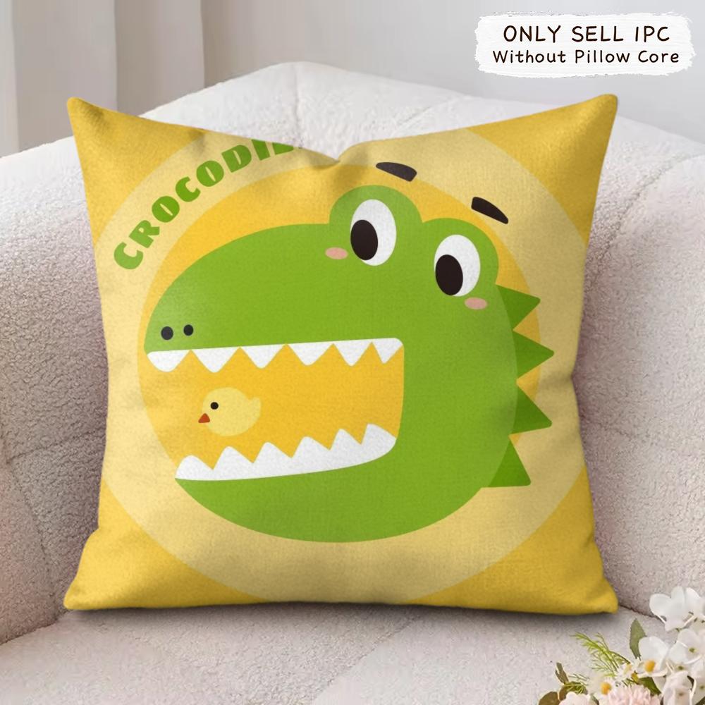 INS Cute Animals Cushion Cover Soft Plush Fabric DoubleSided Printed Cushion Covers for All Seasons Modern Home Decor