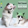Breathable Pet Sun Hat Adjustable Pet Visor Hat Fashion Cat Fisherman Hat  Summer Outing