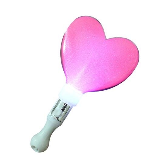 

Короткий светящийся браслет в форме сердца, многоцветный светодиод, для концертов, фестивалей, вечеринок, пластиковая светящаяся игрушка с кнопочной батарейкой розовый