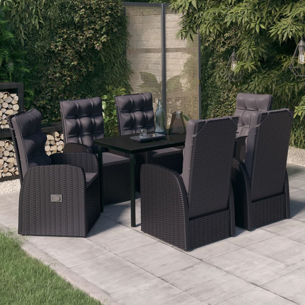 Ensemble à manger de jardin avec coussins 7 pcs
