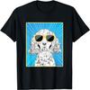 English Setter Portrait Pop Art Dog with Sunglasses T-Shirt
