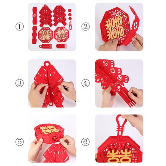 Décorations à Suspendre du Nouvel An Chinois Décoration Orientale Rouge Porte-Bonheur Traditionnelle avec Pendentif FU pour Décorations de Fête du Printemps Nouvel An Lunaire