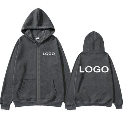 DIY78 Customized Printed Men Women Zipper Up Hoodie Loose Clothing Design Your Logo Long Sleeve Hooded Sweatshirts