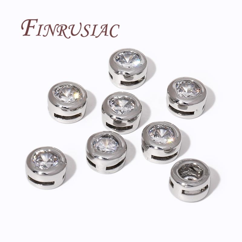 2/4/6Pcs Round Spacer Bead For Jewelry Making 18K Gold Plated Separators For Beads,Metal Beads,DIY Beading Accessories Findings