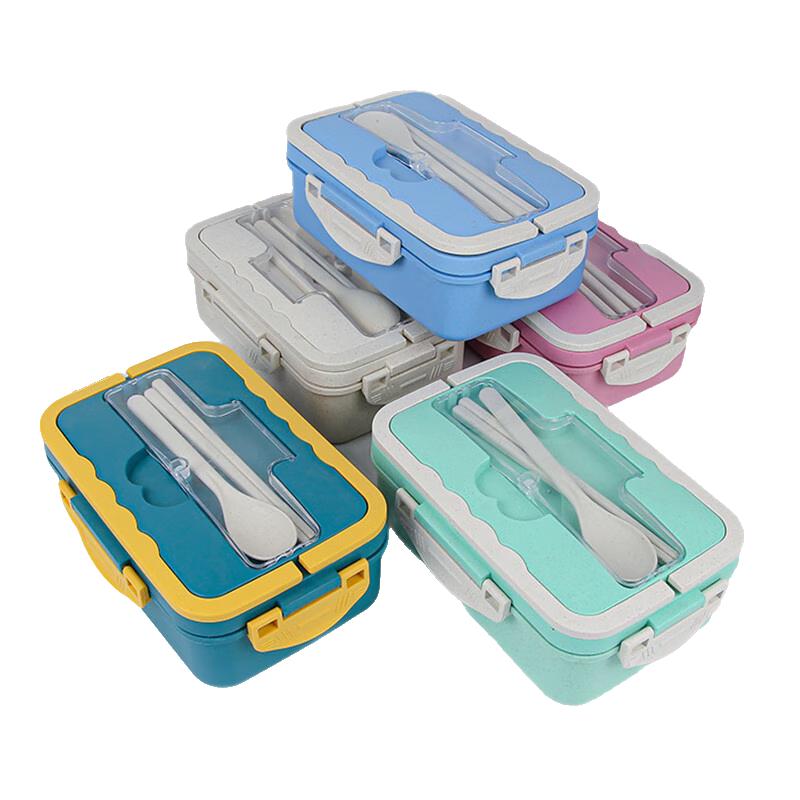 Wheat Straw Divided Insulated Lunch Box