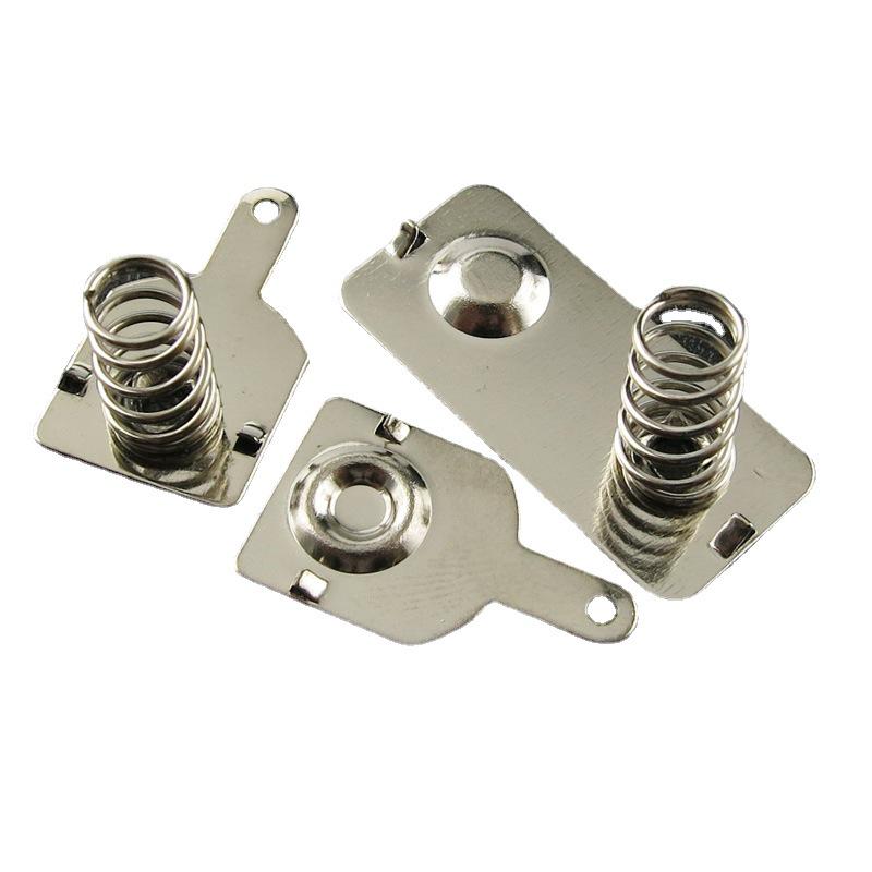 AA Battery Contact 3-Piece Set for DIY - Thickened Metal with Hole