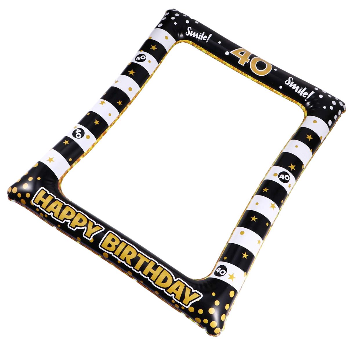 

1pc Inflatable Photo Frame Birthday Party Supplies PVC Plastic Selfie Photobooth Props Child Friendly Costume Decoration