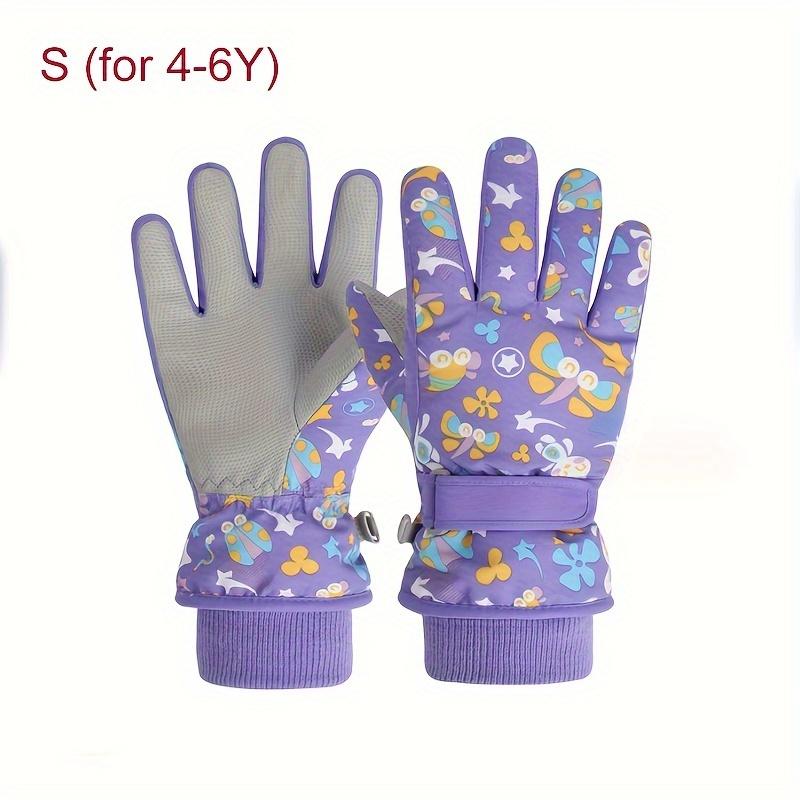 [Warm Ski Gloves] Warm Winter Ski Gloves, 1 Pair | Boys and Girls Snow Play Gloves, Suitable for Children 4-13 Years Old