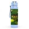 1PC Otter Lotus Pond Scene 750ml Color Plastic Sports Water Bottle Leakproof Flip Straw Lid Suitable for Sports Office Home Use