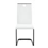 Set of 2 White PU Chairs in Arch Shape – Gives Minimalist and Contemporary Living Styles a Fashionable Touch