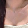 14K Gold Plated Shiny Water Drop Zircon Clavicle Chain for Women Fashion Exquisite Ins Daily Matching Chain Necklace Jewelry