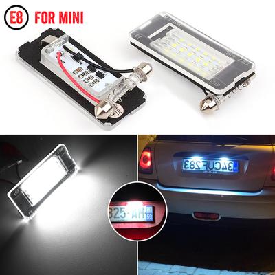 2Pcs CanBus No Error LED License Plate Light For BMW Mini Cooper R56 R57 R58 R59 Error Free Bright White Number Lamp