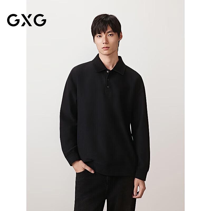 

GXG Men s Half-Placket Polo Collar Long-Sleeve Sweatshirt M