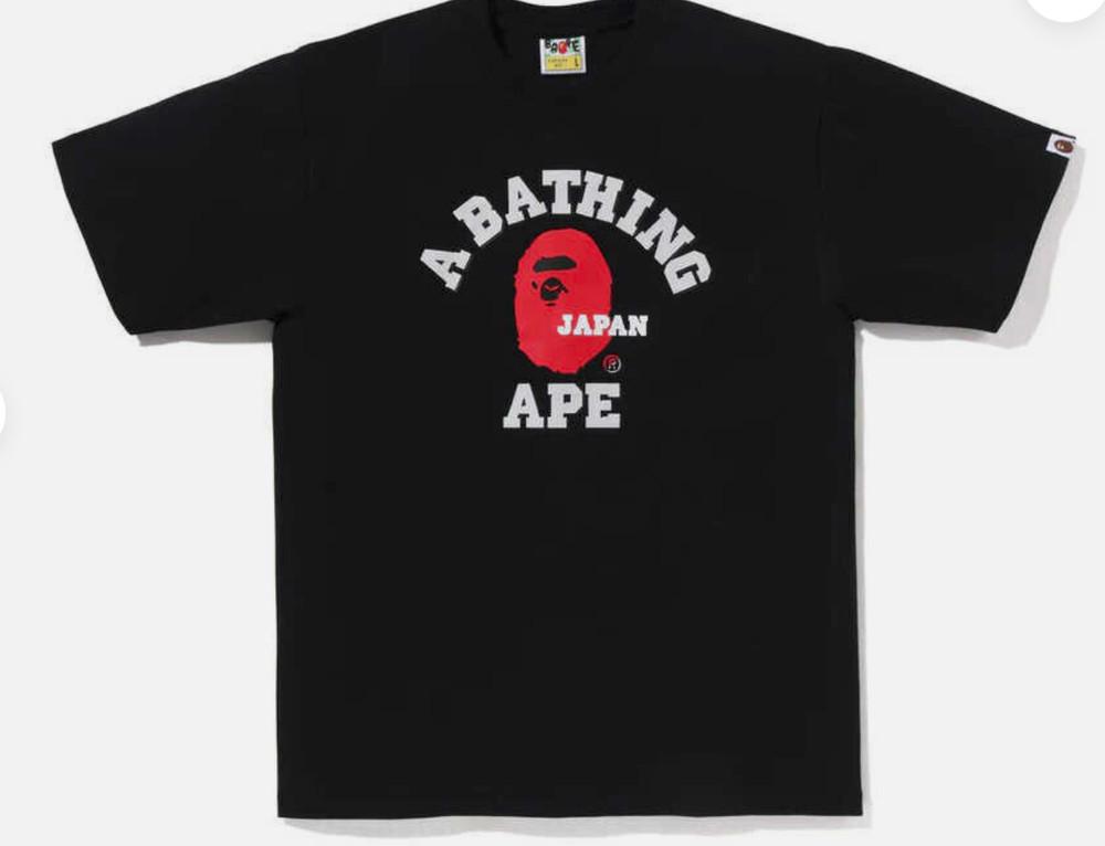A Bathing Ape ЯПОНСКАЯ ОГРАНИЧЕННАЯ КОЛЛЕКЦИЯ Футболка Мотив COLLEGE Японский Размер S Унисекс Футболка XXXXL